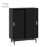  HAPPY FURNITURE , Tủ lưu trữ 2 cánh lùa chân sắt - LUCA , TCL_017 , 86cm x 36cm x 110cm 