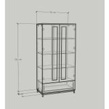  HAPPY FURNITURE , Tủ lưu trữ chân sắt - LOUIS , TCM_029 , 76cm x 36cm x 150cm 