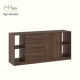  HAPPY FURNITURE , Tủ lưu trữ 3 ngăn kéo 1 cửa mở - MERI , TLT_056 , 150cm x 40cm x 70cm DxRxC 