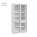  HAPPY FURNITURE , Tủ sách 4 cánh lùa - LUCA , TCL_012 , 90cm x 35cm x 180cm 