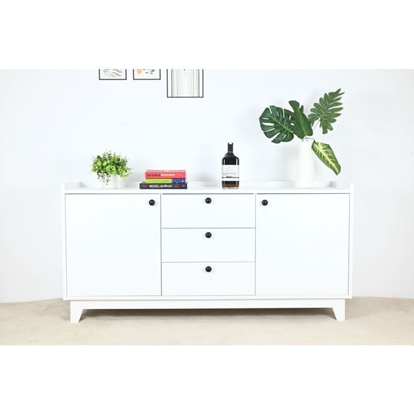  HAPPY FURNITURE , Kệ ti vi 3 ngăn kéo 2 cửa mở - KINA , KTV_011 , 140cm x 40cm x 68cm 