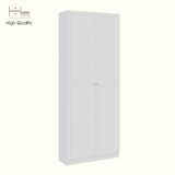  HAPPY FURNITURE , Kệ sách 6 tầng 2 cửa mở - CATY , KSA_058 , 80cm x 30cm x 202cm 