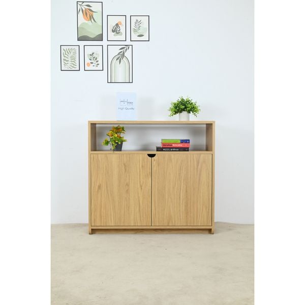  HAPPY FURNITURE , Tủ lưu trữ 2 cửa mở - CIRCLE , TCM_074 , 90cm x 35cm x 82cm 