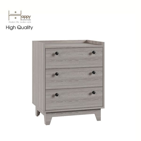  HAPPY FURNITURE , Tủ đựng đồ 3 ngăn kéo - KINA , THK_074 , 60cm x 45cm x 75cm 