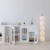  HAPPY FURNITURE , Tủ lưu trữ 1 ngăn kéo 3 cửa kính - NOAH , TLT_067 , 114cm x 45cm x 70cm DxRxC 