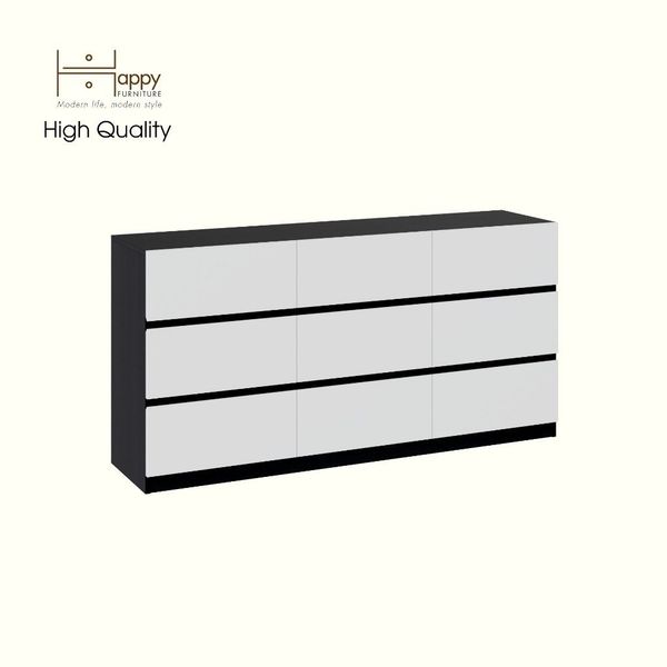  HAPPY FURNITURE , Tủ lưu trữ 9 ngăn kéo - KALA, THK_288, 160cm x 40cm x 80cm DxRxC 