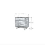  HAPPY FURNITURE , gỗ tự nhiên , Tủ lưu trữ 3 ngăn kéo Chân sắt - JOCASTA , THK_169 , 68cm x 40cm x 68cm 