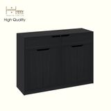  HAPPY FURNITURE , Tủ lưu trữ 2 ngăn kéo 4 cửa mở - ASO, TLT_071 , 140cm x 45cm x 100cm DxRxC 
