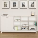  HAPPY FURNITURE , Tủ lưu trữ 2 cửa mở 9 ngăn - KINA , TCM_041 , 200cm x 40cm x 96cm 