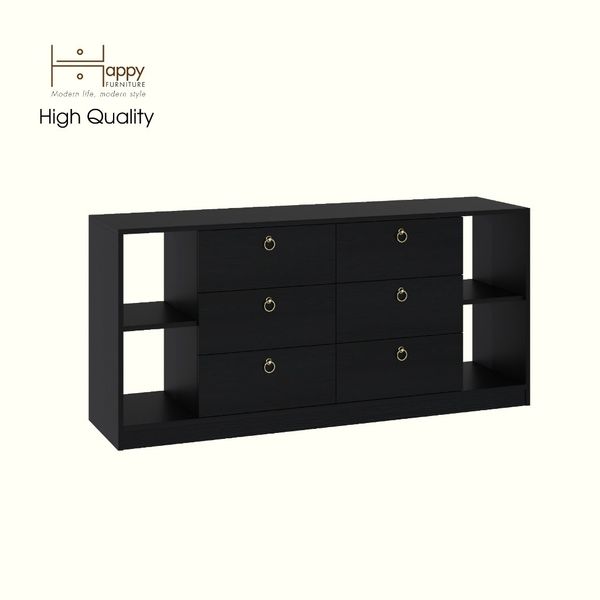  HAPPY FURNITURE , Tủ lưu trữ 6 ngăn kéo - MERI , THK_294 , 150cm x 40cm x 70cm DxRxC 