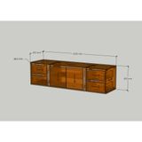  HAPPY FURNITURE , Kệ TV 2 cửa mở 4 ngăn kéo - ELIS , KTV_107 , 165cm x 45cm x 45cm DxRxC 