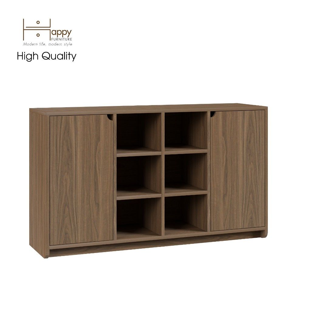  HAPPY FURNITURE , Tủ lưu trữ 2 cửa mở - CIRCLE , TCM_070 , 120cm x 34cm x 70cm 