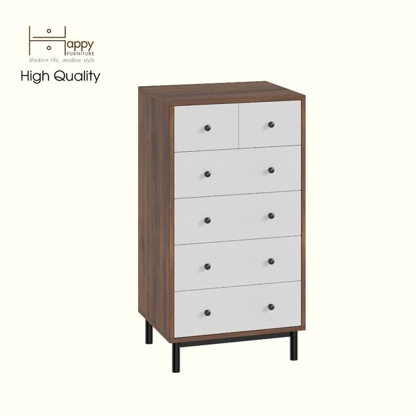  HAPPY FURNITURE , Tủ lưu trữ 6 ngăn kéo - LIVIK, THK_275 , 55cm x 45cm x 103cm DxRxC 