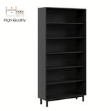  HAPPY FURNITURE , Kệ sách 6 tầng chân sắt - CATY , KSA_015 , 90cm x 30cm x 180cm 