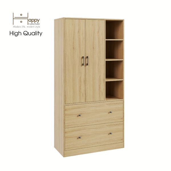  HAPPY FURNITURE , Tủ quần áo đa năng kết hợp kệ - SALY , TCM_008 , 90cm x 40cm x 180cm 
