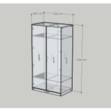  HAPPY FURNITURE ,Tủ quần áo 2 cửa mở - LAYLA , TCM_277 , 100cm x 58cm x 190cm DxRxC 