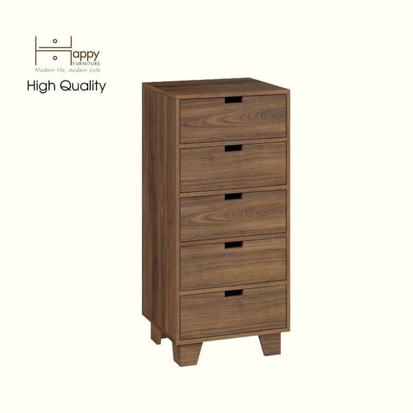  HAPPY FURNITURE , ALVA - Tủ lưu trữ 5 ngăn kéo , THK_229 , 50cm x 45cm x 110cm DxRxC 