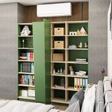  HAPPY FURNITURE , Kệ sách 2 cửa mở - VIGGO , KSA_050 , 180cm x 28cm x 200cm 