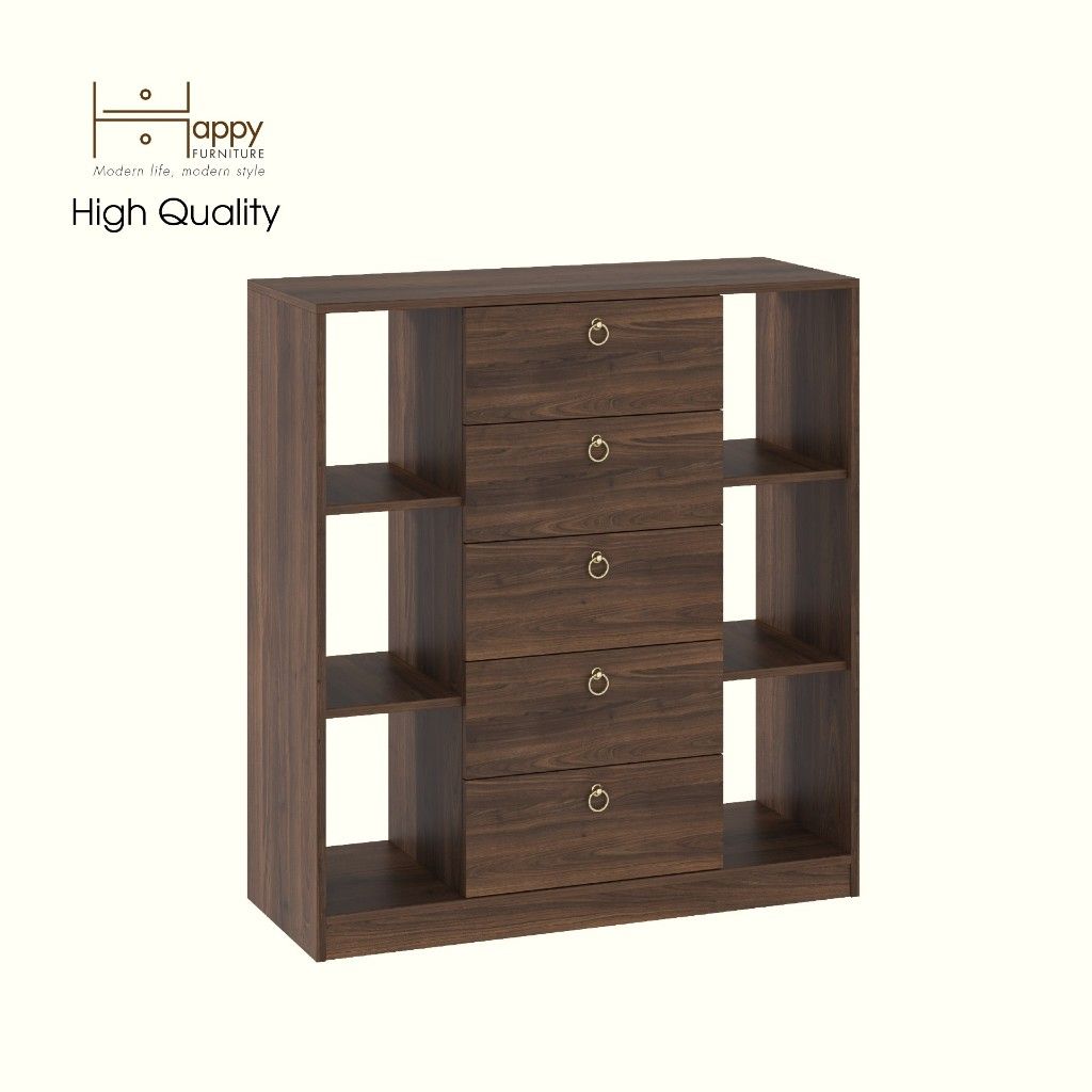  HAPPY FURNITURE , Tủ lưu trữ 5 ngăn kéo - MERI , THK_298 , 102cm x 40cm x 111cm DxRxC 