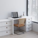  HAPPY FURNITURE , Bàn làm việc 4 ngăn kéo - CALYN , BAN_153 , 120cm x 55cm x 75cm DxRxC 