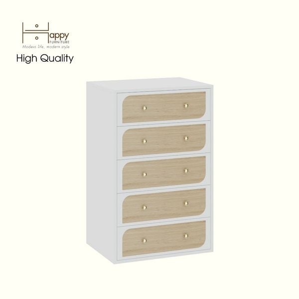 HAPPY FURNITURE , Tủ đựng đồ 5 ngăn kéo - BANA , THK_122 , 60cm x 45cm x 94cm 