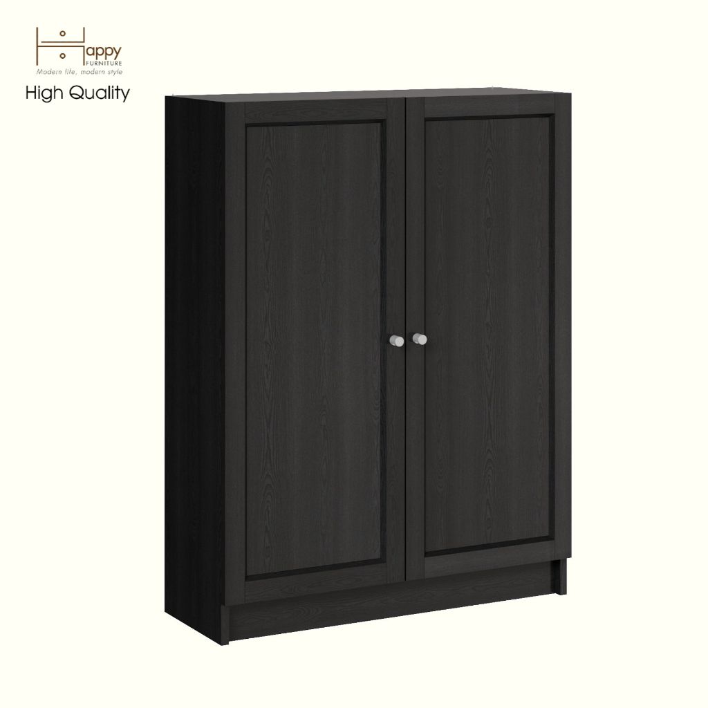  HAPPY FURNITURE , Kệ sách 3 tầng 2 cửa mở - CATY , KSA_054 , 80cm x 30cm x 106cm 