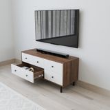  HAPPY FURNITURE , Tủ lưu trữ 4 ngăn kéo - LIVIK, THK_279 , 110cm x 40cm x 52cm DxRxC 