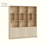  HAPPY FURNITURE , Kệ sách 6 cửa mở - CATY, KSA_084 , 160cm x 28cm x 180cm DxRxC 