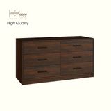  HAPPY FURNITURE , HEINEE - Tủ lưu trữ 6 ngăn kéo, THK_236 , 120cm x 45cm x 64cm DxRxC, sản phẩm phổ thông 