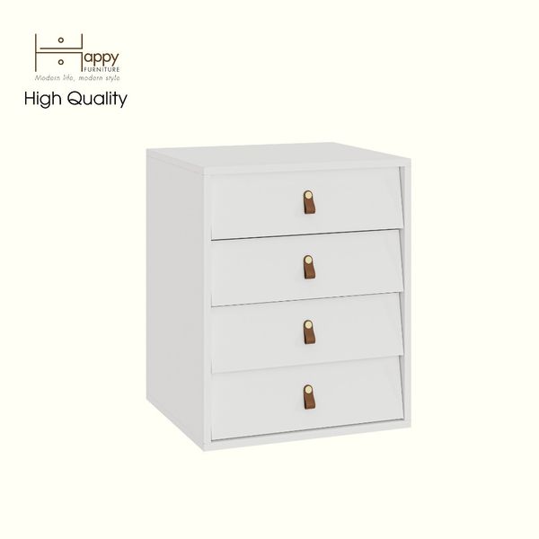  HAPPY FURNITURE , Tủ lưu trữ 4 ngăn kéo - CALYN , THK_311 , 50cm x 45cm x 62cm DxRxC 