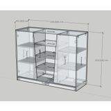  HAPPY FURNITURE , Tủ lưu trữ 2 cửa mở - DALEY , TCM_258 , 130cm x 45cm x 100cm DxRxC 