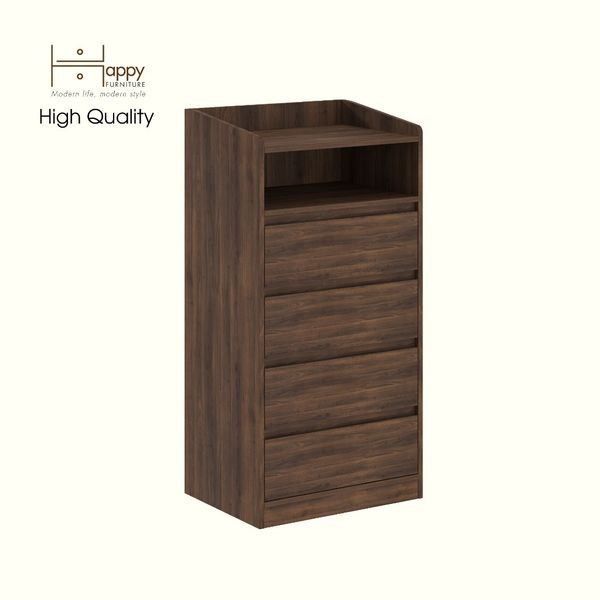  HAPPY FURNITURE , Tủ lưu trữ 4 ngăn kéo - KATE , THK_324 , 60cm x 45cm x 121cm DxRxC 