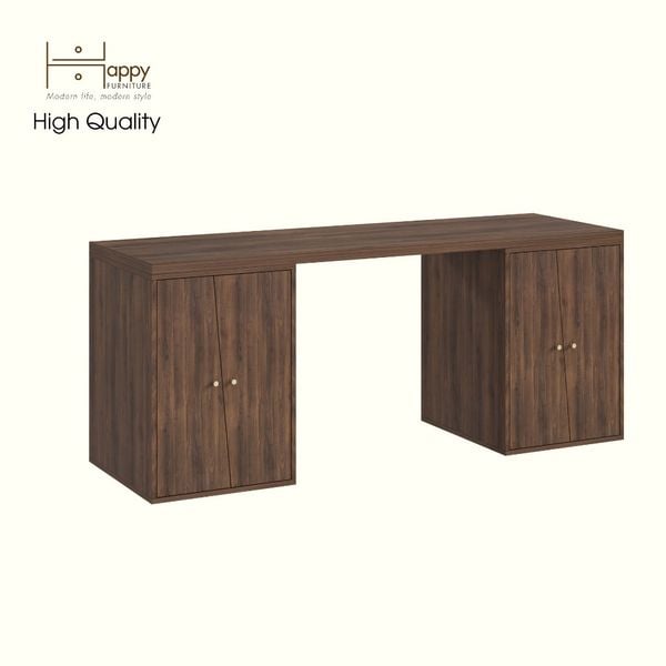  HAPPY FURNITURE , Bàn làm việc 4 cửa mở - DALEY , BAN_157 , 180cm x 59cm x 75cm DxRxC 