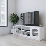  HAPPY FURNITURE , Kệ TV 2 cửa kính - NOAH , KTV_108 , 160cm x 45cm x 55cm DxRxC 
