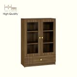 HAPPY FURNITURE , Tủ lưu trữ cửa kính 1 ngăn kéo - JOVIE , TCM_162 , 70cm x 32cm x 100cm 