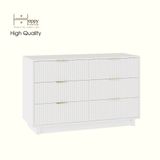  HAPPY FURNITURE , Tủ lưu trữ 6 ngăn kéo - NAMI, THK_241 , 120cm x 45cm x 76cm DxRxC 