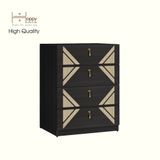  HAPPY FURNITURE , Tủ lưu trữ 4 ngăn kéo - CHARIS , THK_117 , 60cm x 45cm x 78cm 