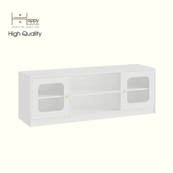  HAPPY FURNITURE , Kệ TV 2 cửa kính - NOAH , KTV_108 , 160cm x 45cm x 55cm DxRxC 