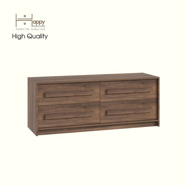  HAPPY FURNITURE , Tủ lưu trữ 4 ngăn kéo - RUBEL, THK_258, 140cm x 45cm x 55cm DxRxC 