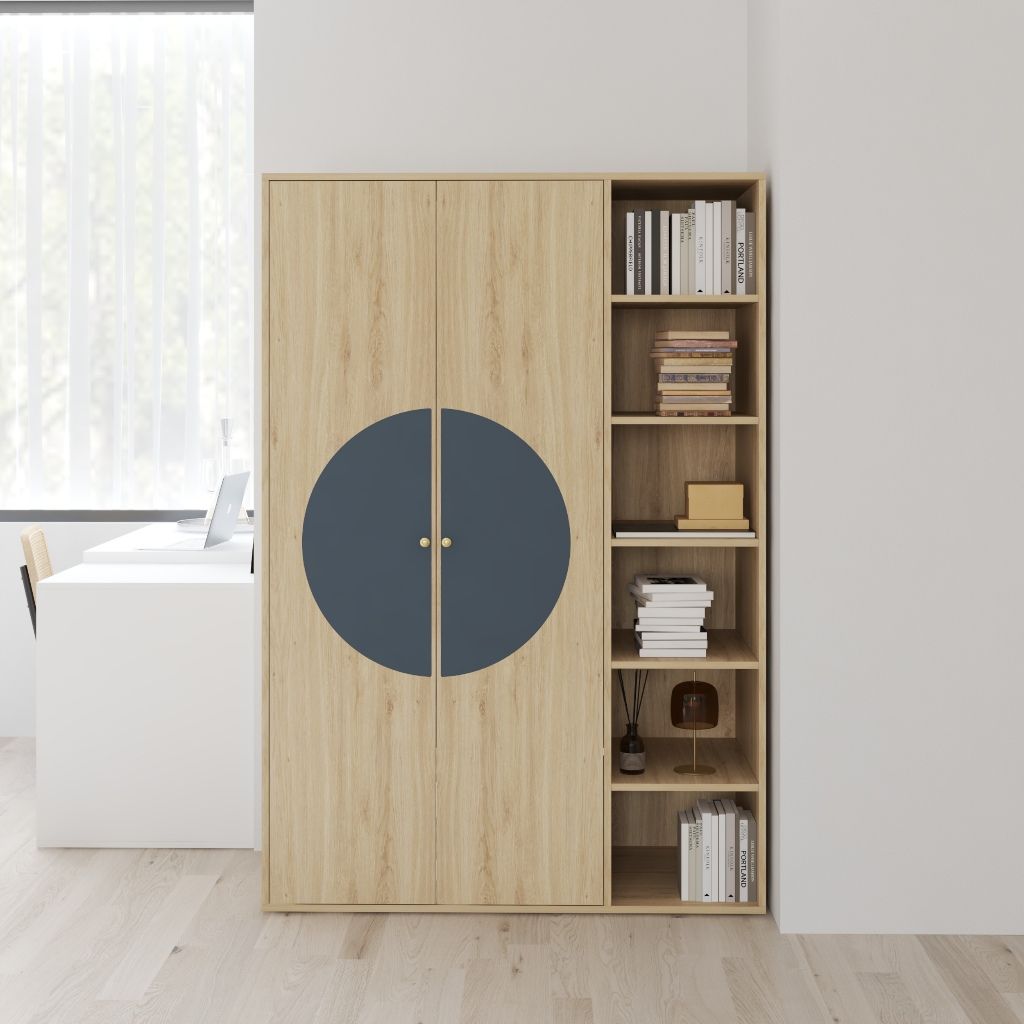  HAPPY FURNITURE , Tủ quần áo 2 cánh mở - BANA , TCM_127 , 120cm x 56cm x 176cm 