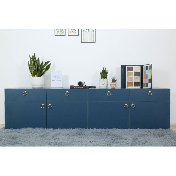  HAPPY FURNITURE , Kệ Tivi 4 ngăn kéo 4 cửa mở - WESLEY , KTV_003 , 200cm x 40cm x 50cm 