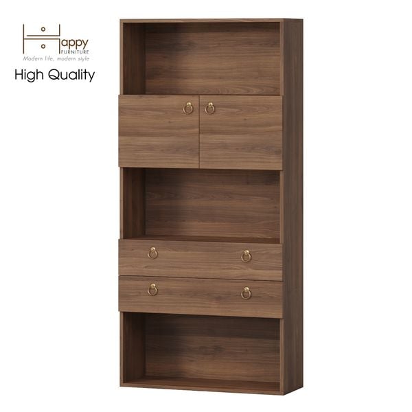  HAPPY FURNITURE , kệ sách 6 tầng - WESLEY , KSA_014 , 80cm x 28cm x 170cm 