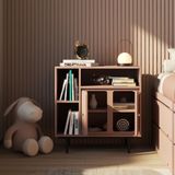  HAPPY FURNITURE , Tủ lưu trữ 2 cửa mở chân sắt - SWEETY , TCM_059 , 78cm x 40cm x 78cm 