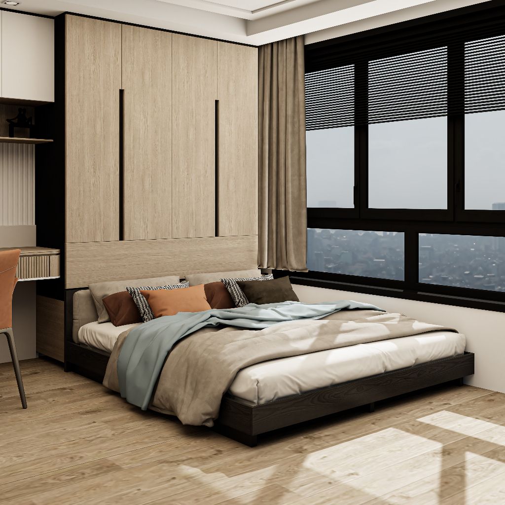  HAPPY FURNITURE , Giường ngủ bệt - MAVIS , GNG_146 GNG_147 GNG_148 GNG_149 , 205x21cm 