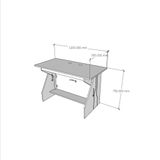  HAPPY FURNITURE , Bàn nâng hạ size 1m2, 1m4 tự động tăng giảm chiều cao - HELI , BAN_E_005 , BAN_E_006 