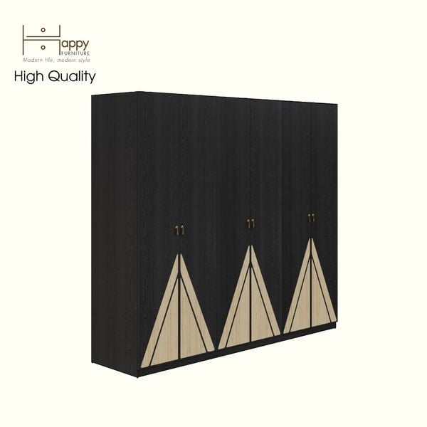  HAPPY FURNITURE , Tủ quần áo 6 cửa mở - CHARIS , TCM_122 , 220cm x 59cm x 200cm 