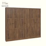  HAPPY FURNITURE , MATTA - Kệ sách 6 tầng 6 cánh mở, KSA_066 , 240cm x 28cm x 200cm DxRxC 