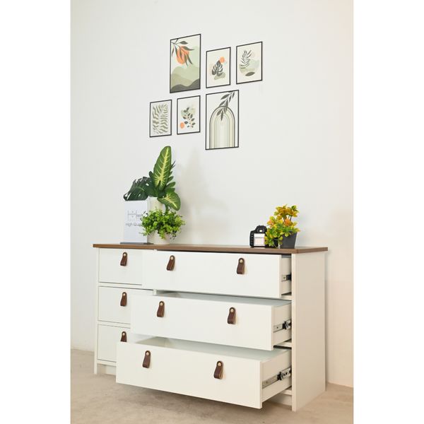  HAPPY FURNITURE , Tủ lưu trữ 3 tầng 6 ngăn kéo - NOMIA , THK_066 , 108cm x 35cm x 64cm 