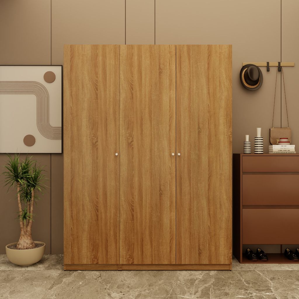  HAPPY FURNITURE , Tủ quần áo 3 cánh mở - SCANDINA , TCM_088 , 150cm x 60cm x 201cm 