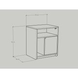  HAPPY FURNITURE , Táp đầu giường 3 ngăn - CIRCLE , TCM_067 , 50cm x 40cm x 60cm 
